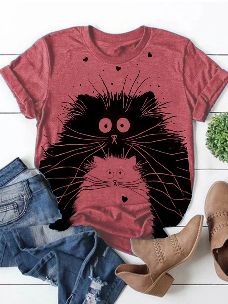 Bestdealfriday Vintage Casual Short Sleeve Printed Tee Shirts Tops 9239513