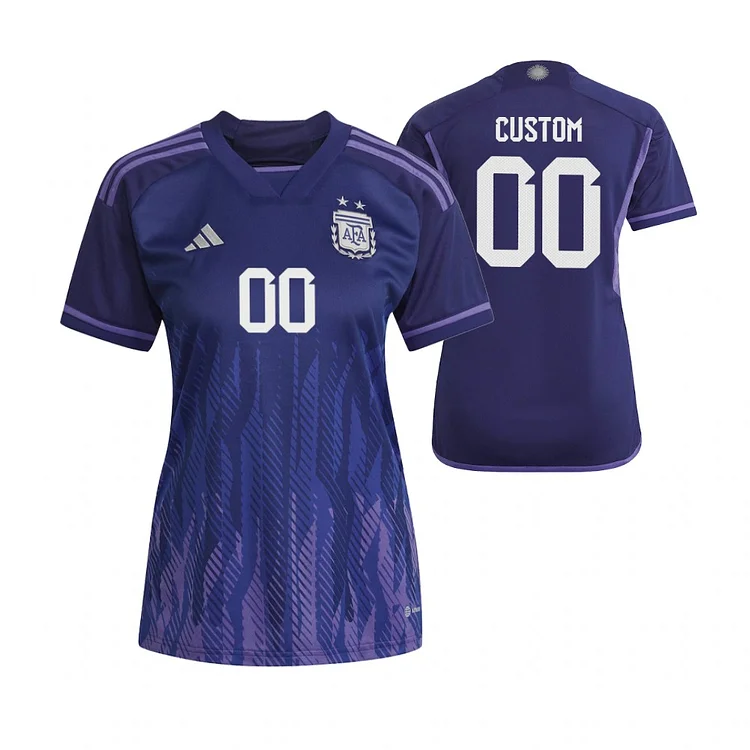 Women's Argentina Away Shirt Kit World Cup 2022 ( Printing Your Name )