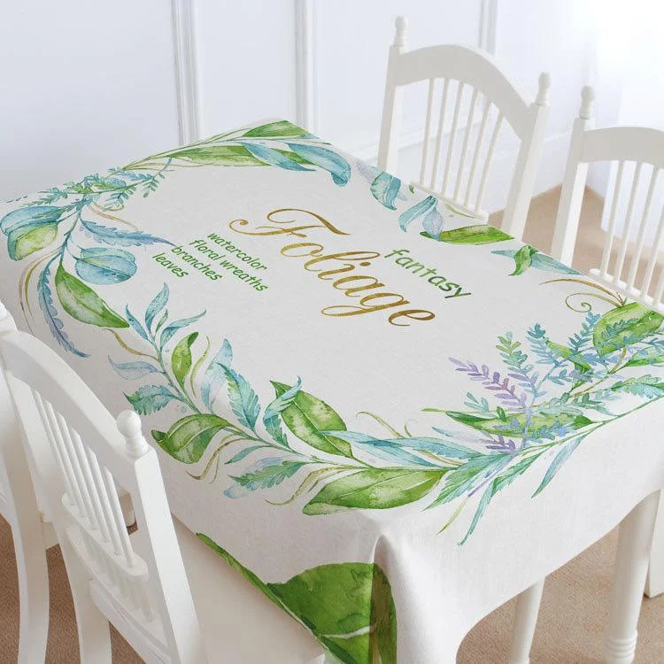 Fantasy Flower and Branches Casual Printed Tablecloths