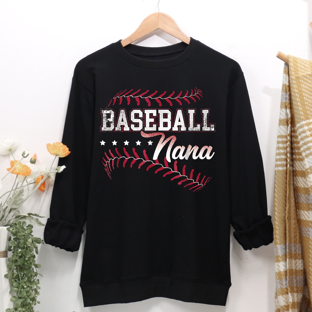 Baseball nana Women Casual Sweatshirt-Guru-buzz
