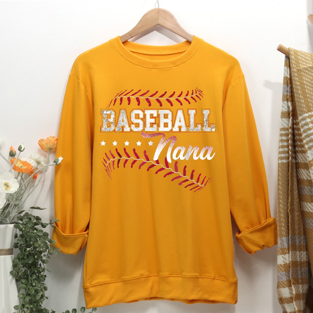 Baseball nana Women Casual Sweatshirt-Guru-buzz