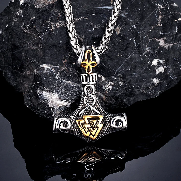 Viking Triangle Knot Stainless Steel Necklace