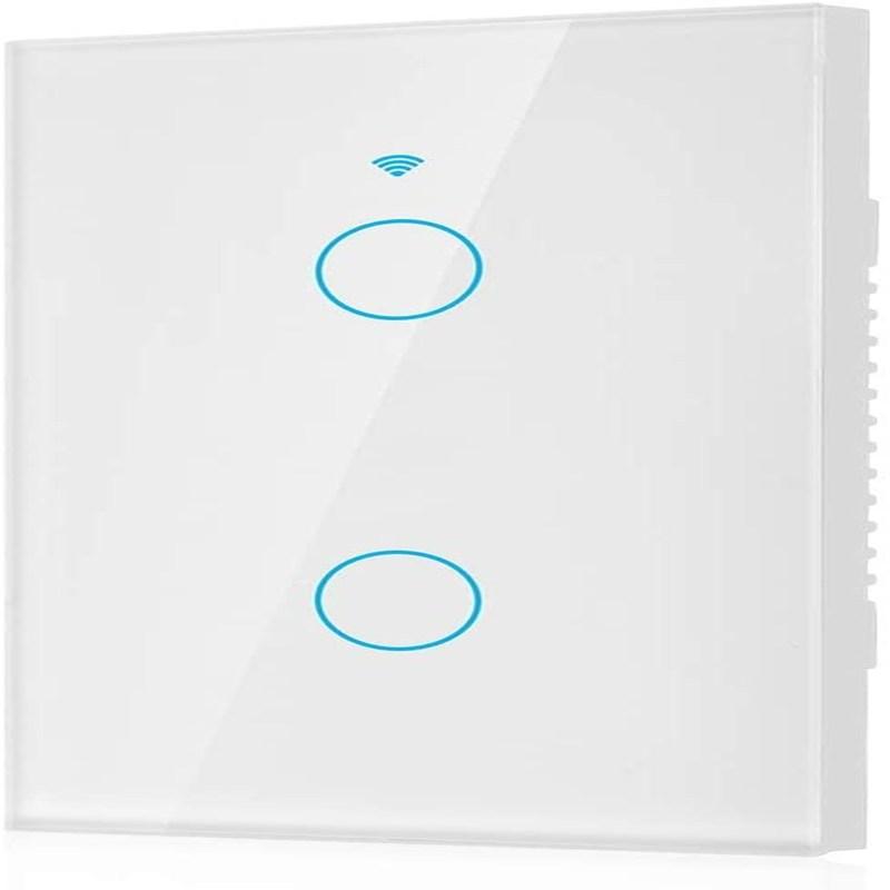 Smart WiFi RF Touch Panel Light Smart Switch 2 Gang Remote Control, 501 Original
Smart WiFi RF Touch Panel Light Smart Switch 2 Gang Remote Control, 501 Original