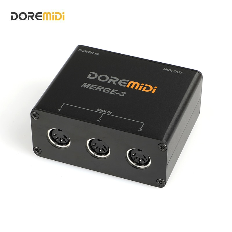 DOREMiDi MIDI Merger-3 MIDI Input 2 MIDI Output Support USB Power