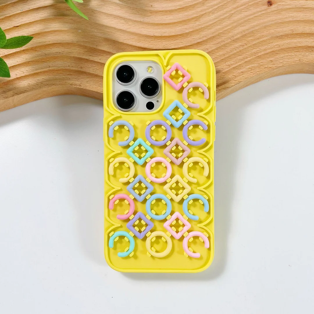 Creative DIY Stress-relieving Silicone Phone Case For IPhone 15/15 Plus/15 Pro/15 Pro Max/14/14 Plus/14 Pro/14 Pro Max