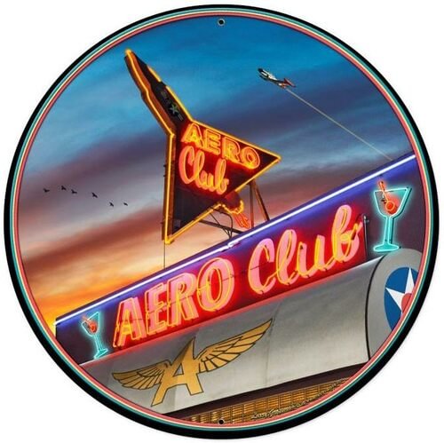 Club - Round Shape Tin Signs/Wooden Signs - 30*30CM