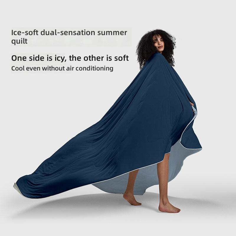 Ice-Soft Dual-Sensation Summer Quilt for Cooling Comfort