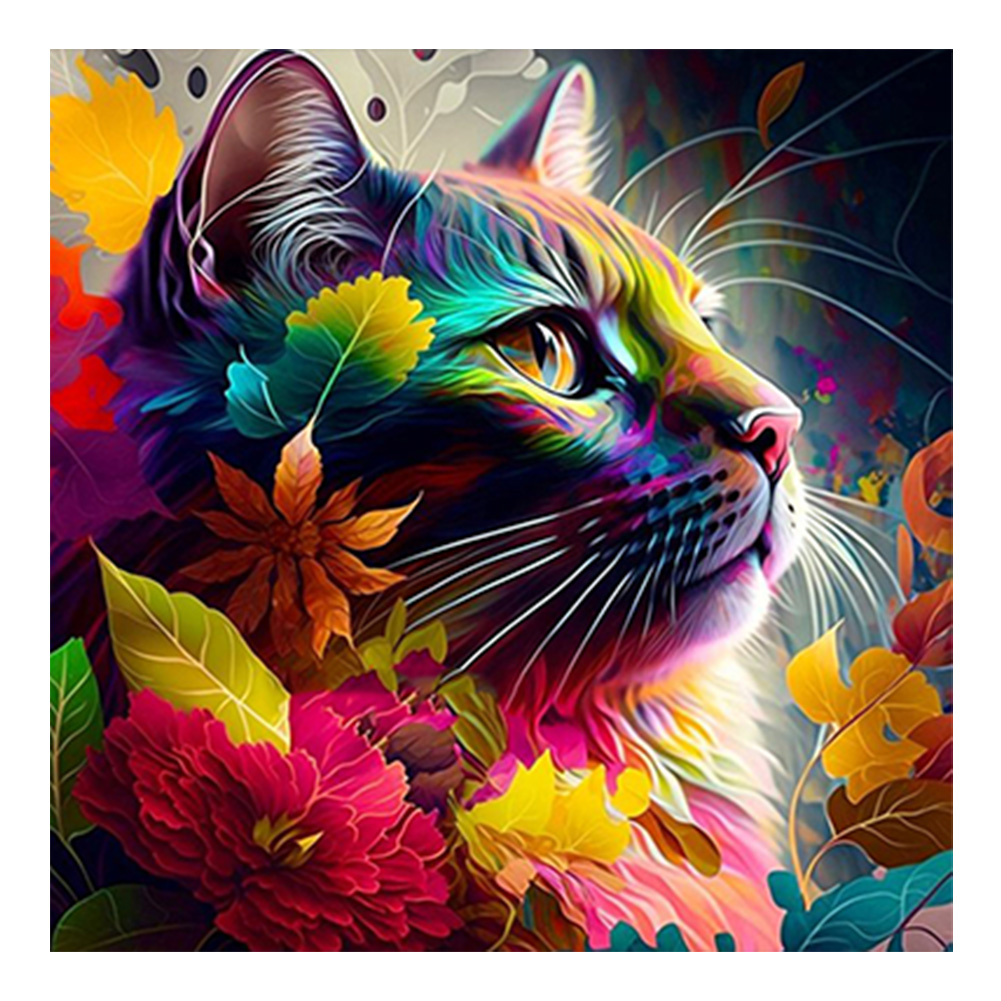 The Cat 30*30cm(canvas) full round drill diamond painting