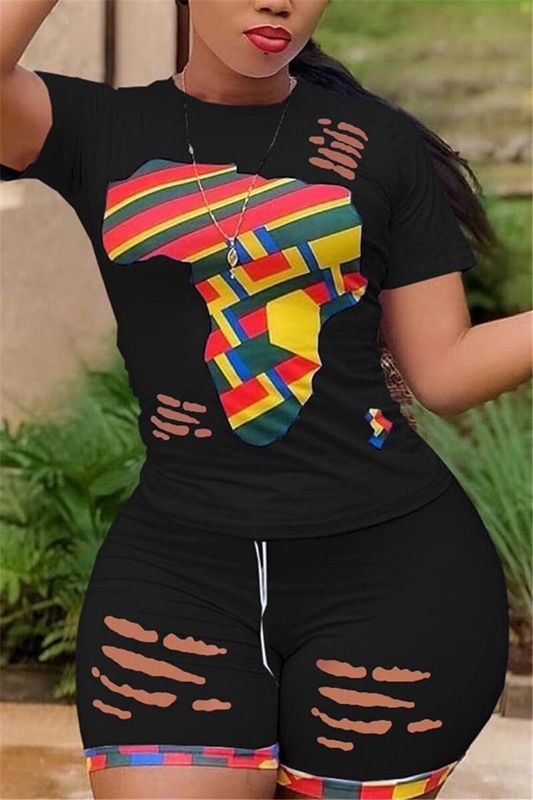 Fashion Casual Printed Sport Two Piece - BlackFridayBuys