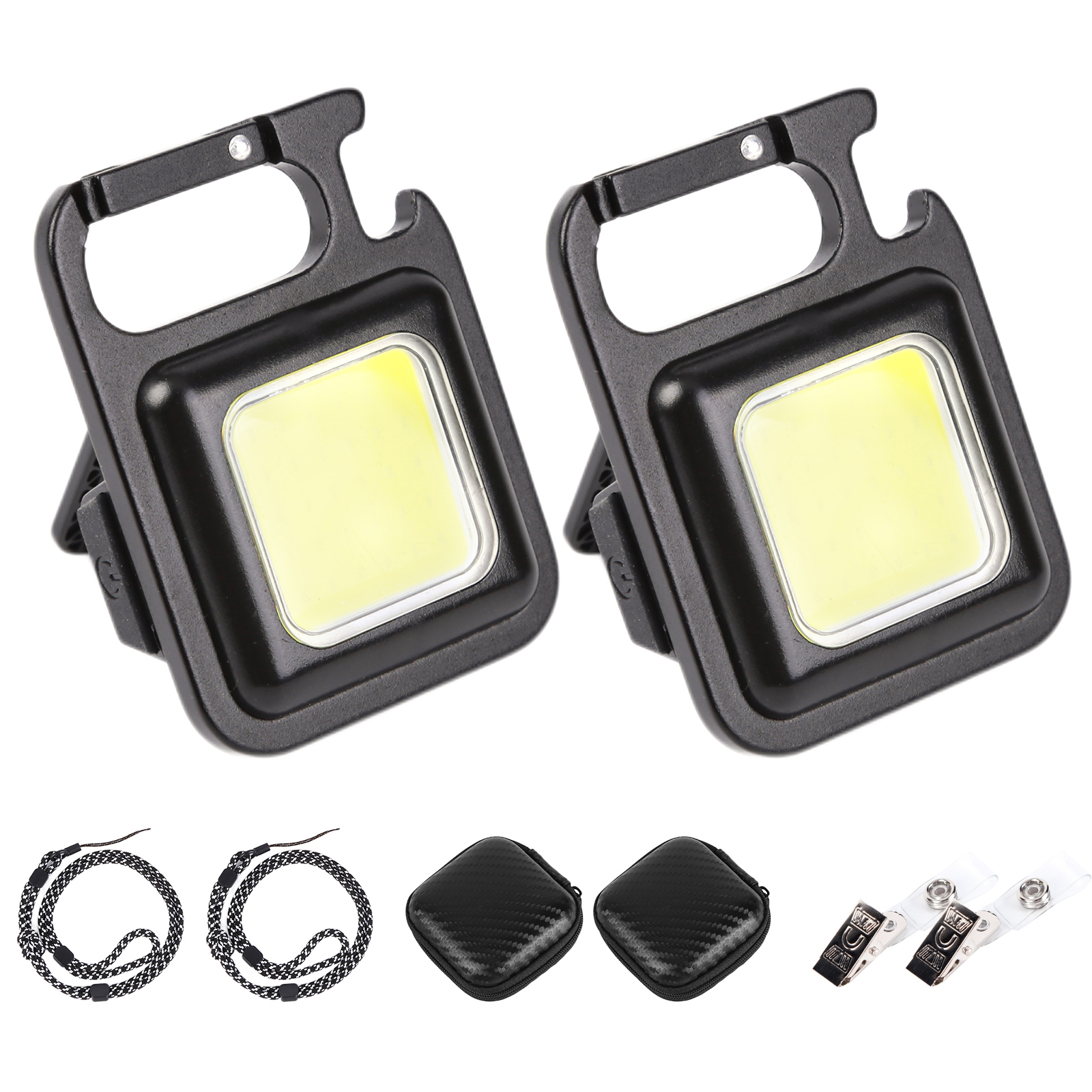 Keychain Flashlights COB LED 500 Lumens 4 Light Modes Pocket Light (Black), 2pcs, 501 Original
Keychain Flashlights COB LED 500 Lumens 4 Light Modes Pocket Light (Black), 2pcs, 501 Original