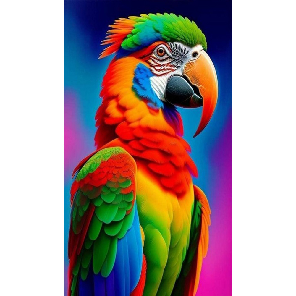 Rainbow Parrot 40*70CM(Canvas) Full Round Drill Diamond Painting