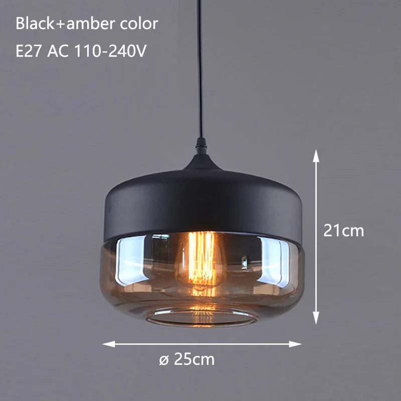 Nordic Modern Loft Hanging Glass Pendant Lamp Fixtures E27 E26 LED