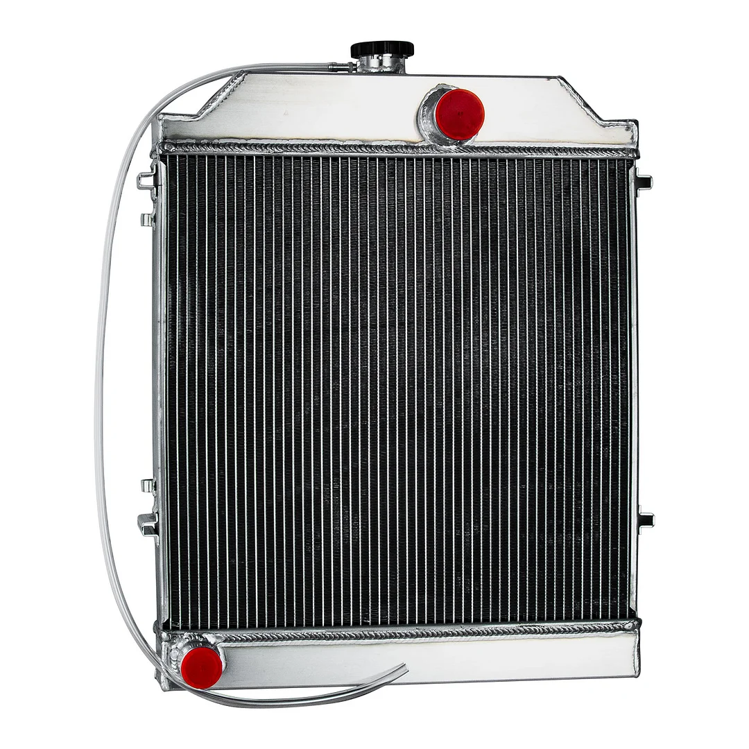 Alloyworks 4 Row Aluminum Radiator For Massey Ferguson 375 383 390 393 398 399 1695721M2 25.62" H x 20.56" W