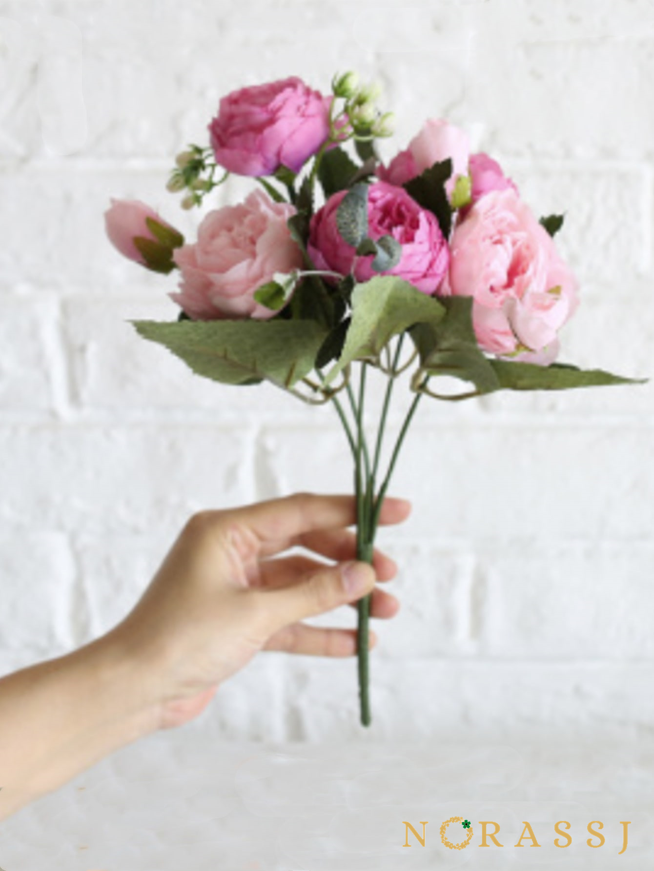 Real Touch Peonies Multicolor Faux Flower Arrangements