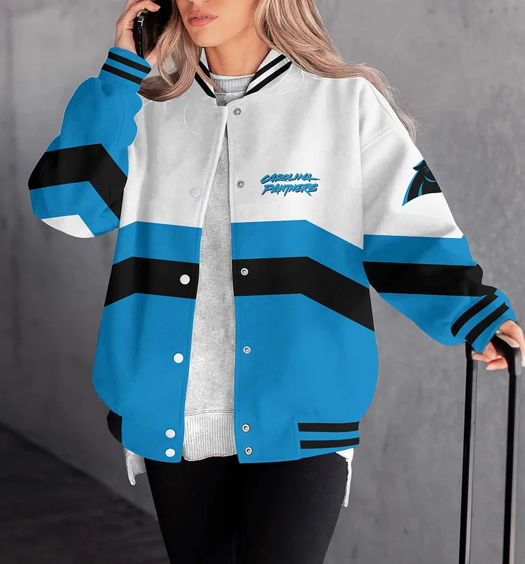 Carolina Panthers Women Limited Edition   Full-Snap  Casual Jacket
