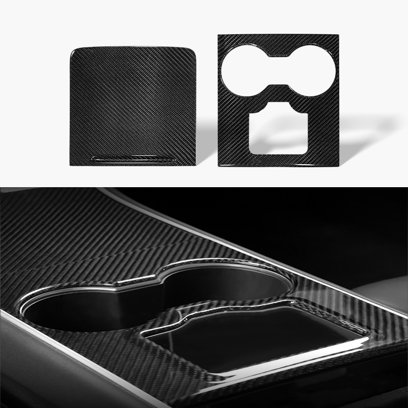 Model 3/Y Real Carbon Fiber Center Console Trim Panel Cover