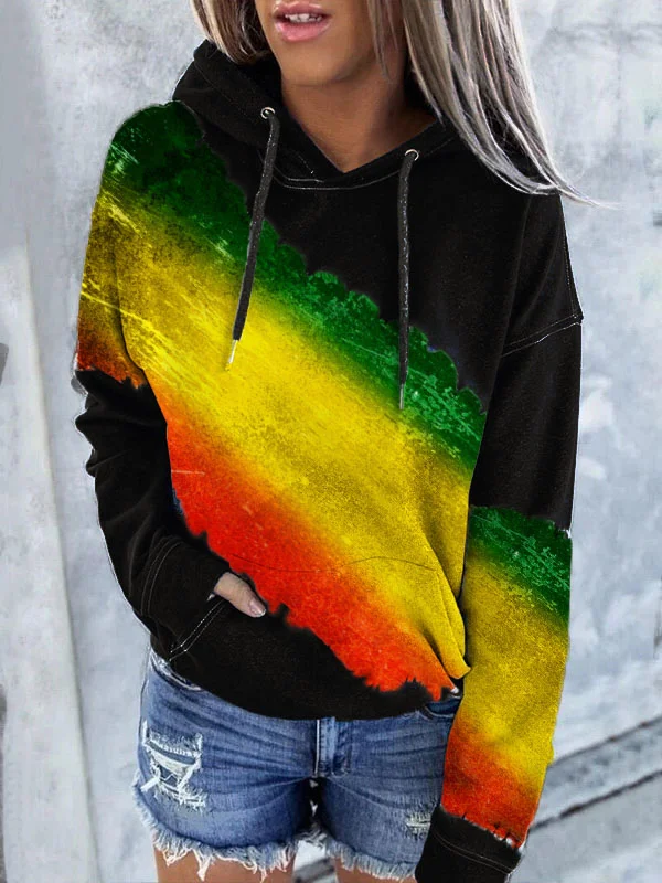 Green Red Yellow Gradient Hoodie