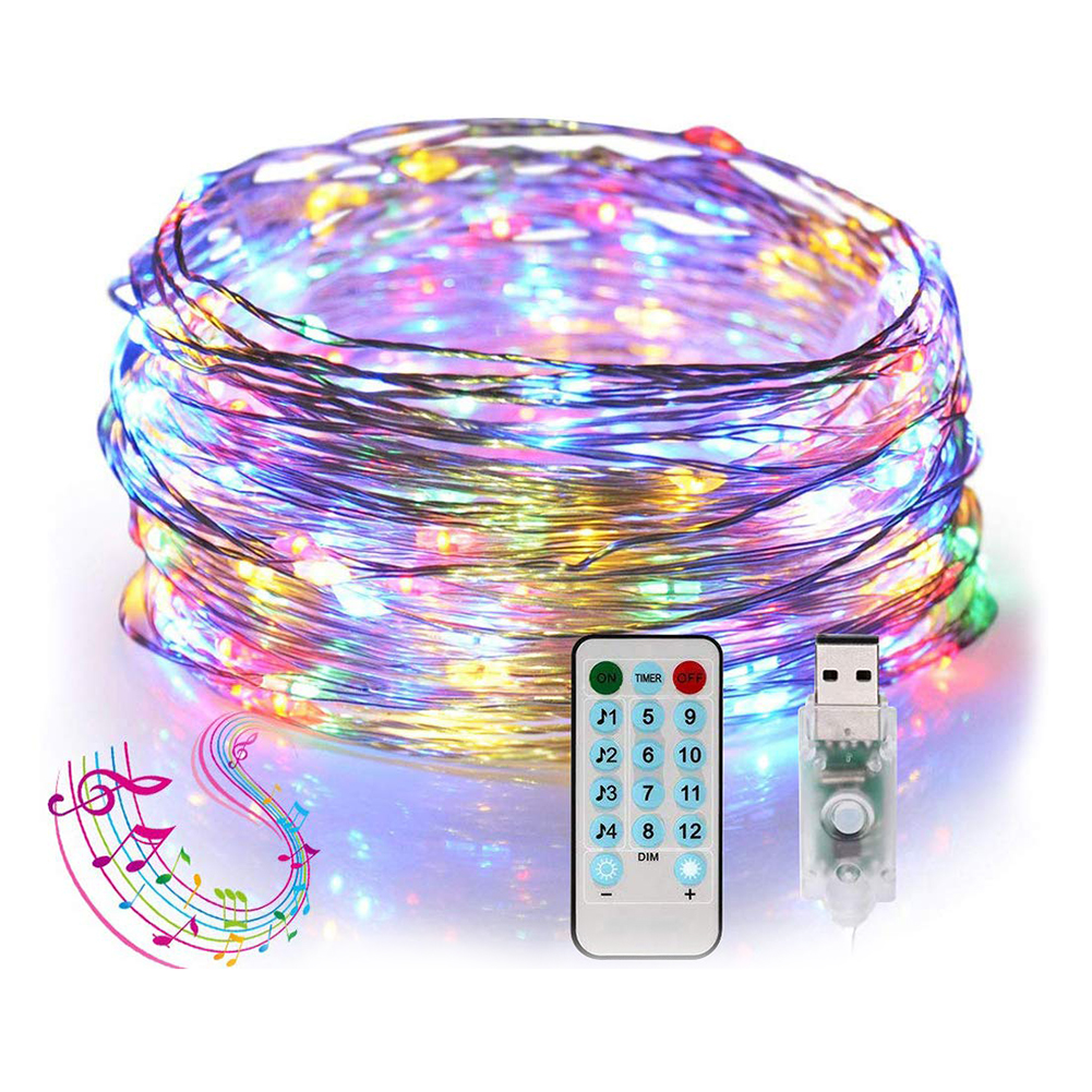 10m USB Sound Activated String Light 100 LED DIY Fairy Lamp Christmas Decor, 501 Original
10m USB Sound Activated String Light 100 LED DIY Fairy Lamp Christmas Decor, 501 Original
