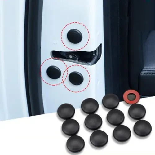 Dronehint 12pcs Universal Car Interior Door Lock Plus Screw Protector Cover Cap Trim Black (For: Audi Sport) Parts