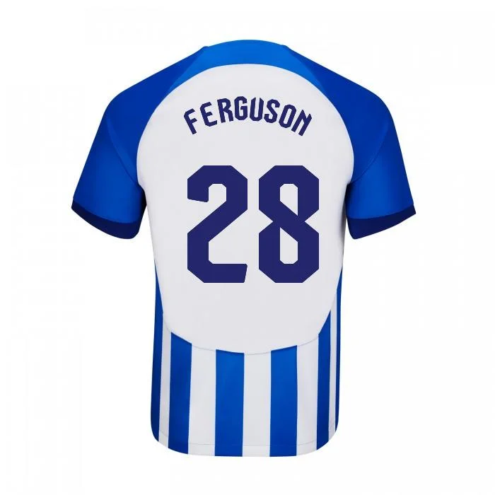 Brighton and Hove Albion Evan Ferguson 28 Home Shirt Kit 2023-2024