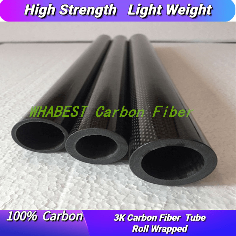 OD 30mm X ID 20mm 25mm 26mm 27mm 28mm X 1000MM 100% Roll Wrapped Carbon Fiber Tube 3K Tubing/Shaft 30*20 30*25 30*26 30*27 30*28 Matte/Glossy