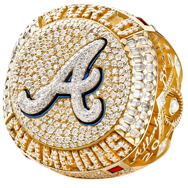 Fans custom-MLB Atlanta Braves Championship Ring Set of 8