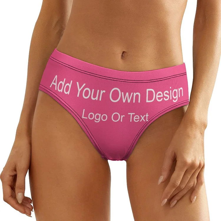 Personalized Women's Mid Waist Underwear Cotton Elasticity Panties