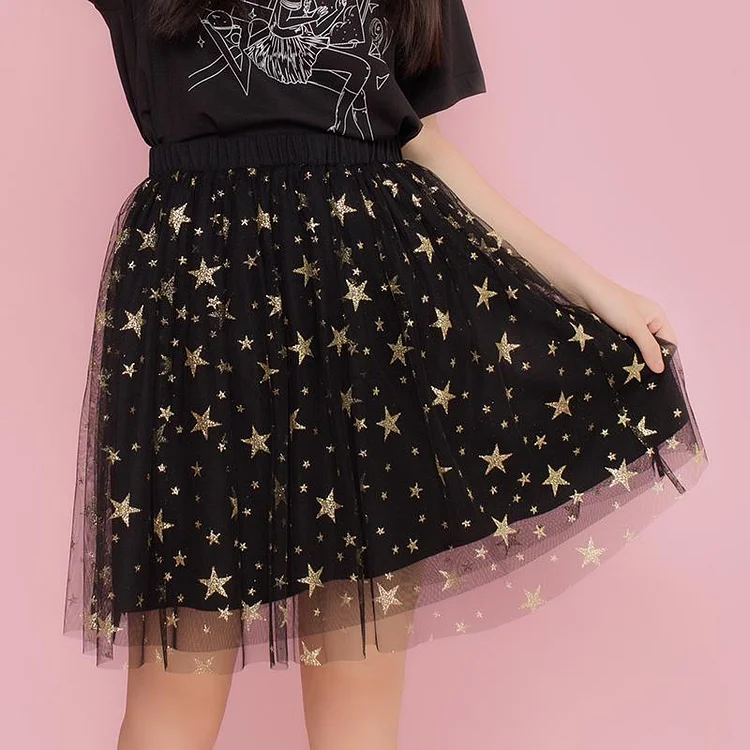 Black Star Tulle Summer Skirt SP1812162