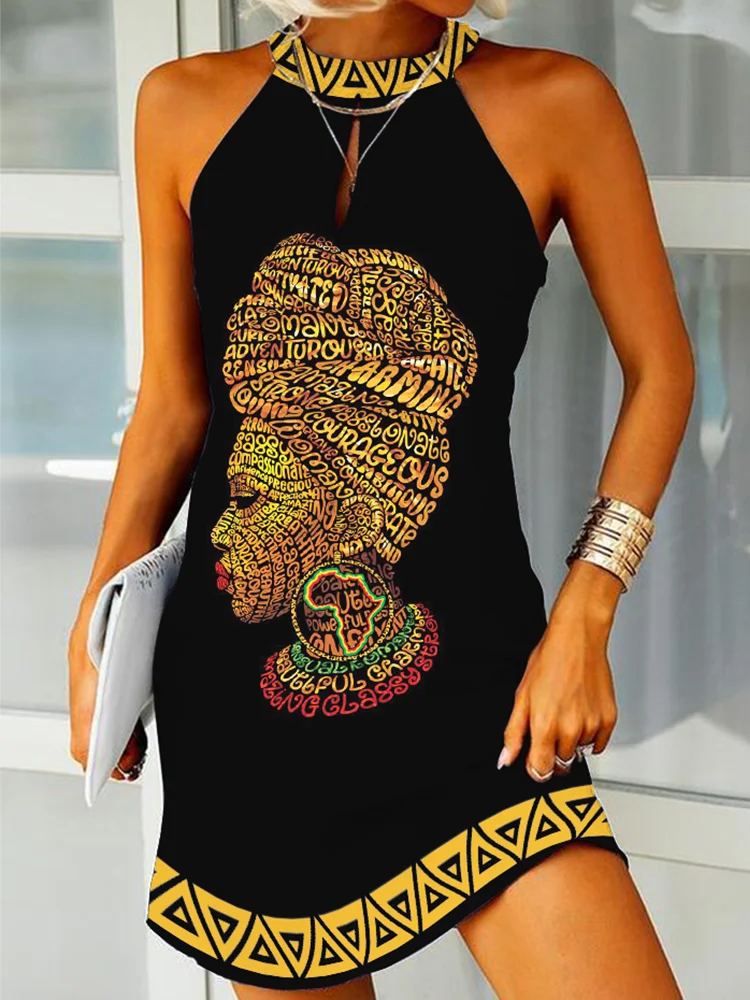 Black Queen Graphic Slim Fit Mini Dress