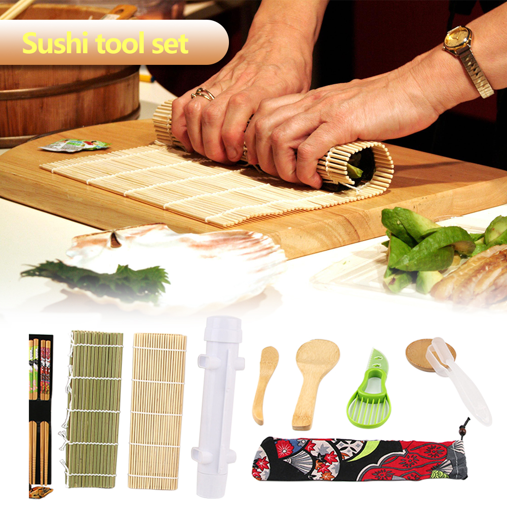 Bamboo Sushi Making Kit, 2 Rolling Mats, 1 Spreader, 5 Pairs Of Chopsticks, 501 Original
Bamboo Sushi Making Kit, 2 Rolling Mats, 1 Spreader, 5 Pairs Of Chopsticks, 501 Original