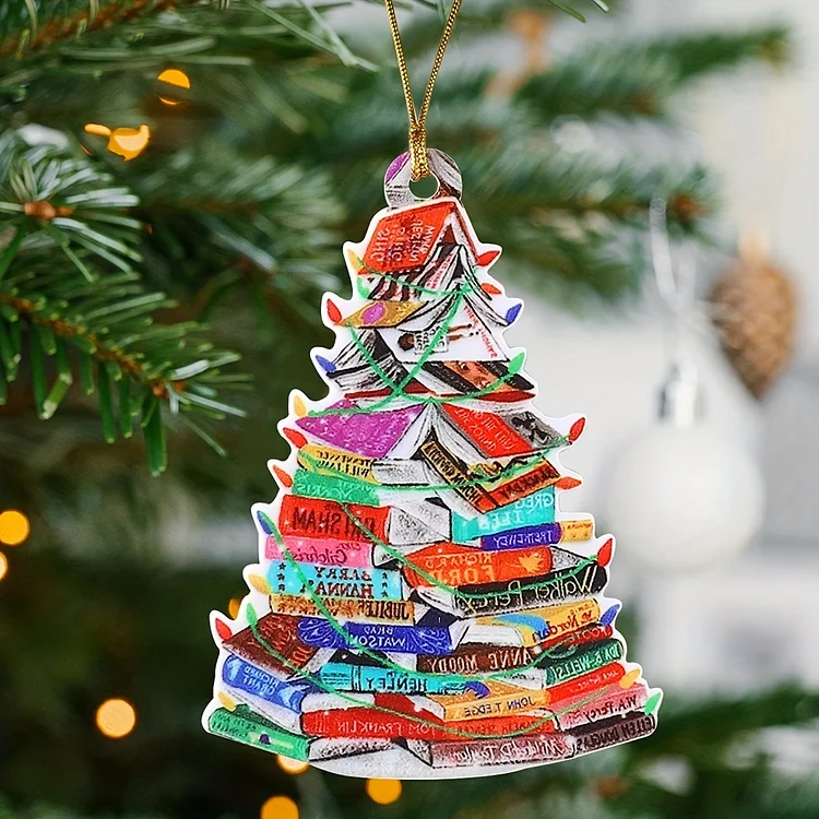 1pc,Acrylic Book Christmas Tree Pendant,Hanging Christmas Decorations,Acrylic Christmas Tree Decor