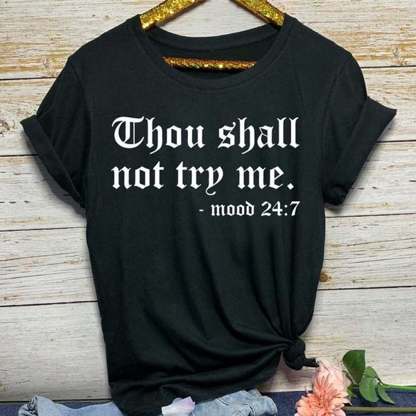 Cotton T Shirt: Cool Saying, Women's Fashion, Short Sleeve, Round Neck, Cute Shirt for Spring Summer and Fall - BlackFridayBuys