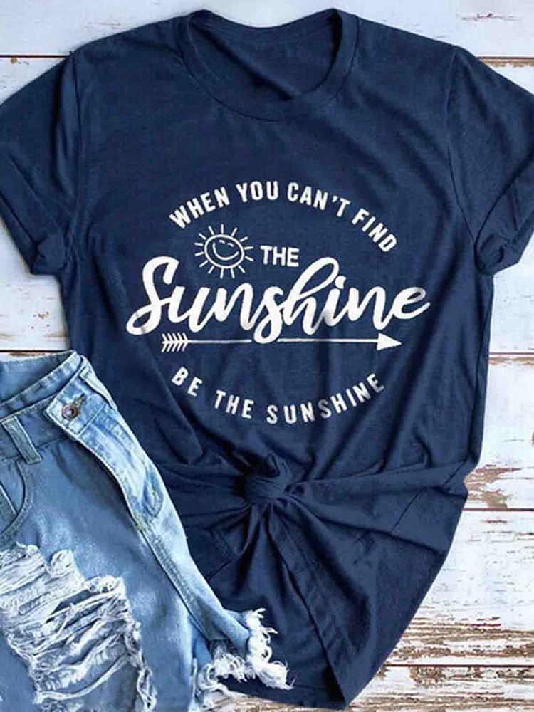 Bestdealfriday Blue Letter Short Sleeve Floral PrinT-Shirts Tops 9031595
