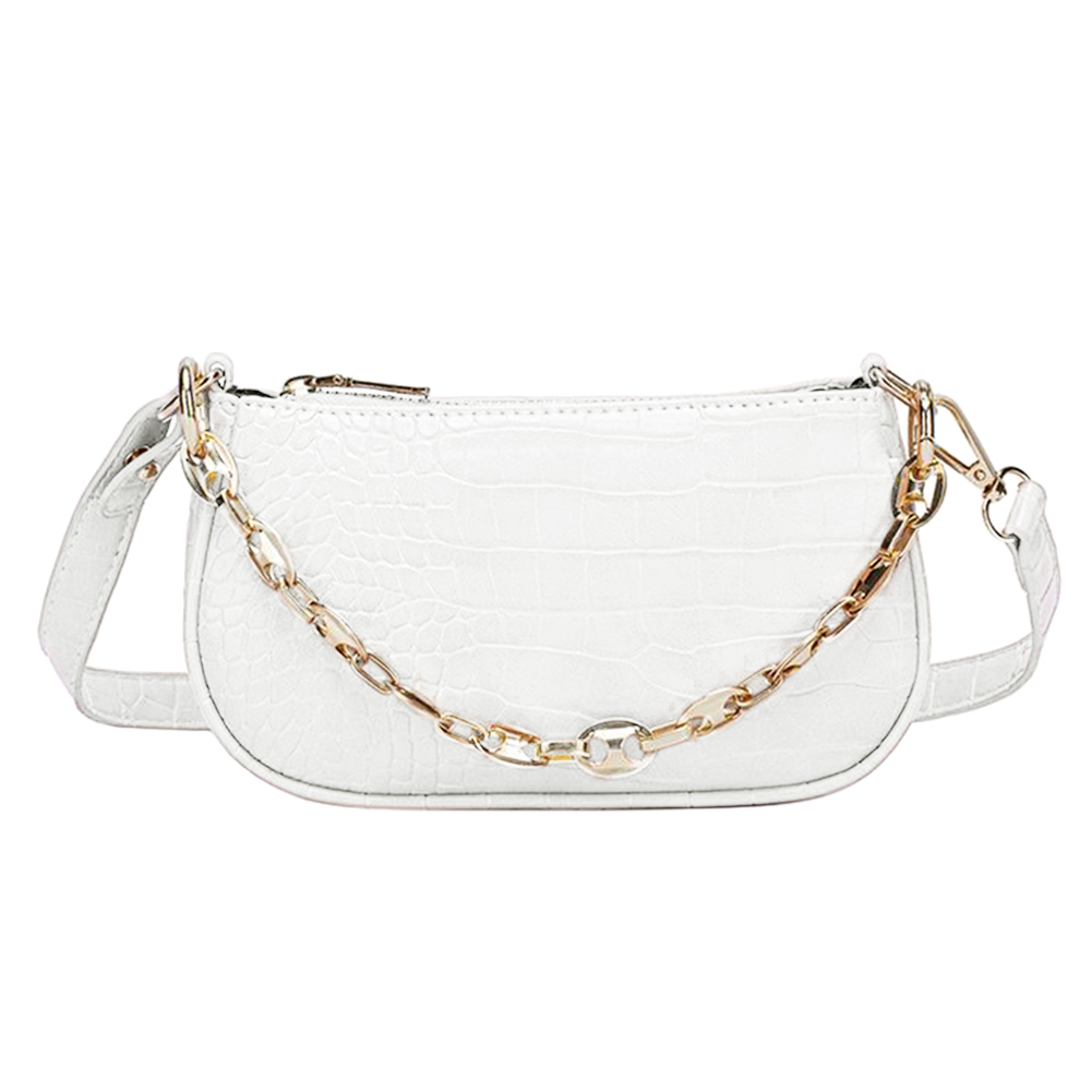 Retro Alligator PU Leather Handbag Women Chain Totes Shoulder Bag -White, 501 Original
Retro Alligator PU Leather Handbag Women Chain Totes Shoulder Bag -White, 501 Original
