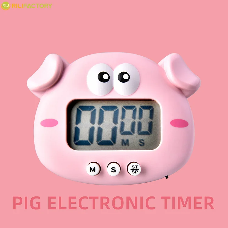 Cartoon Pig Electronic Timer Rilifactory