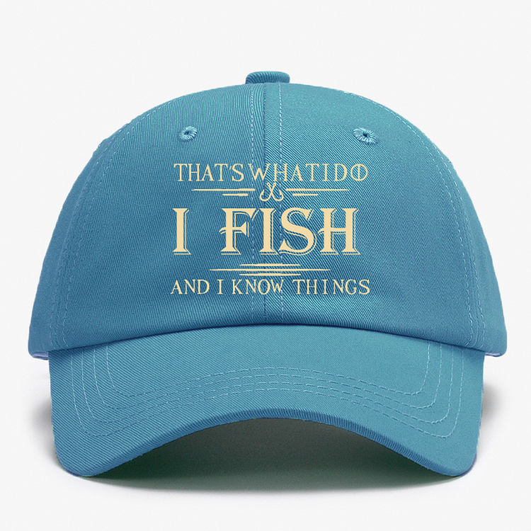 That's What I Do I Fish And I Know Things Youth Baseball Hat