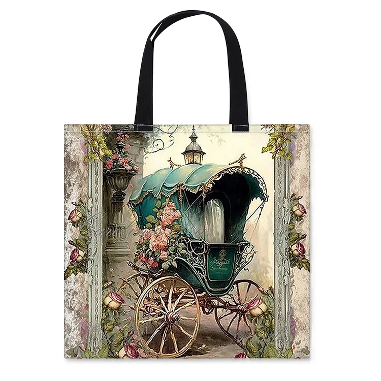 Shopper Bag - Vintage Poster - Carriage 11CT Stamped Cross Stitch 40*40CM