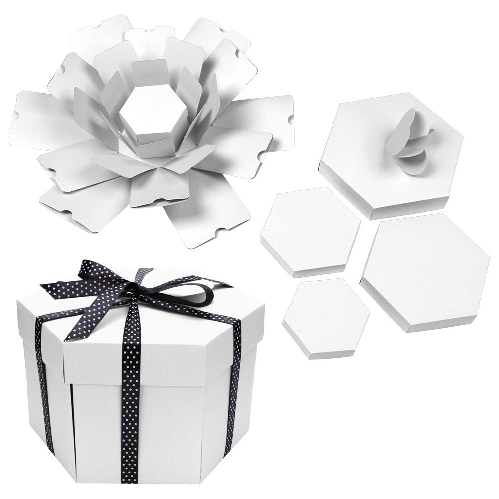 Explosion Box Hexagonal DIY Photo Album Scrapbooking Bomb Box Gift (White, 501 Original
Explosion Box Hexagonal DIY Photo Album Scrapbooking Bomb Box Gift (White, 501 Original