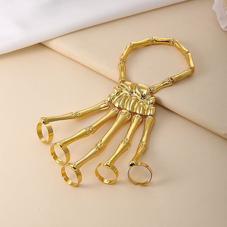 Punk Skull Bone Versatile Ring Bracelet