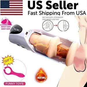 pornhint Pornhint Telescopic Heating Pocket Pussy Cup Masturbator Stroker Vagina Sex Toy Automatic