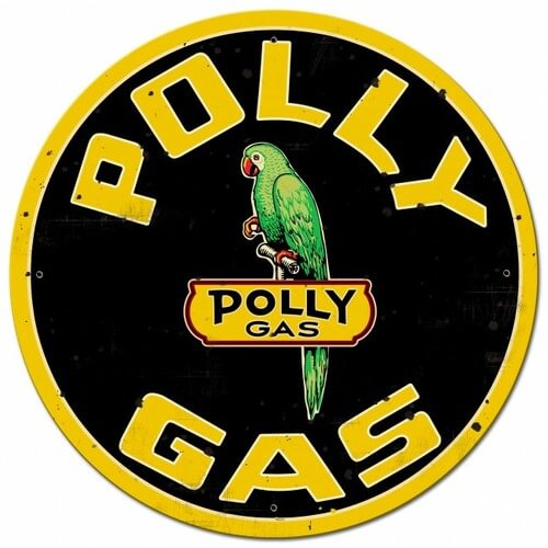 Polly Gas- Round Shape Tin Signs/Wooden Signs - 30*30CM