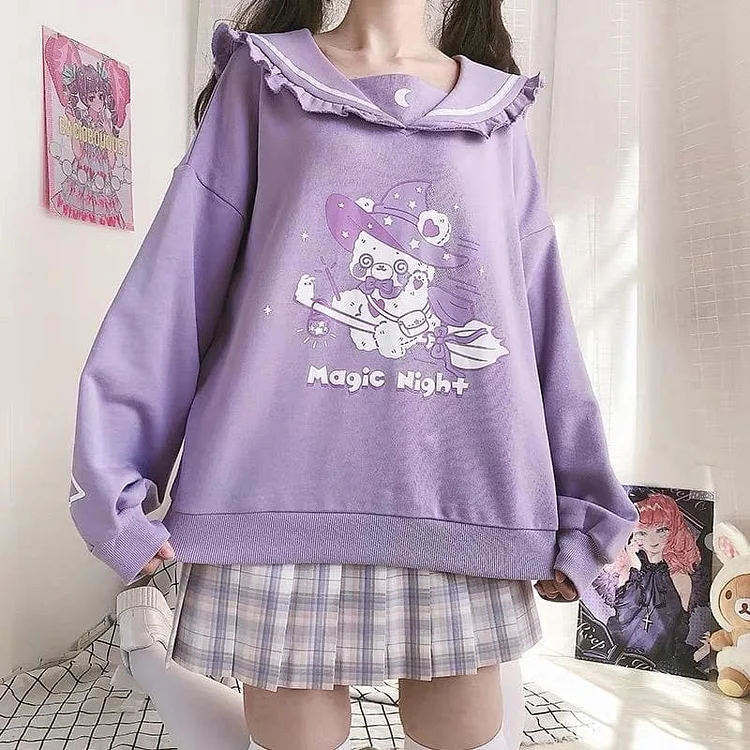 Magic Pastel Cute Witch Magic Night Jumper SS1252