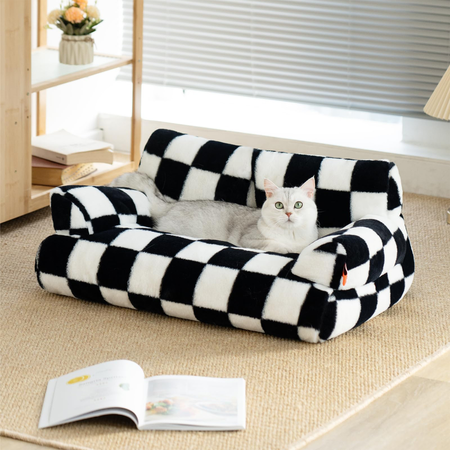 LÜZHONG Cat Bed House and Self-Play Hanging Door Cat Mouse Toys, Premium  Cat Bed for Indoor Cats with Pet Blanket, Cat Nest Lion Shape for Pet Cat  Kitten Dog Puppy Rabbit Bunny