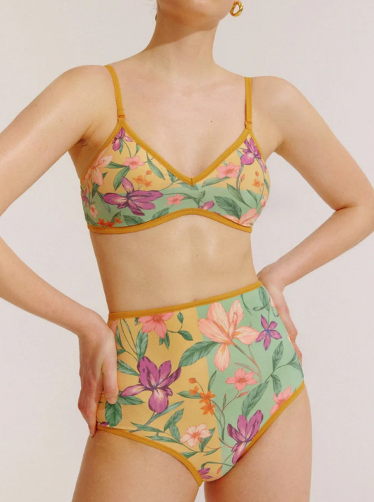 High Waisted Double-Sided Printed Swimsuit Bikini