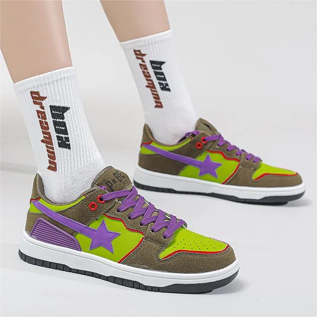 Classic Fashion Multicolor Comfortable Breathable Skateboard Shoes Couple shopify Stunahome.com