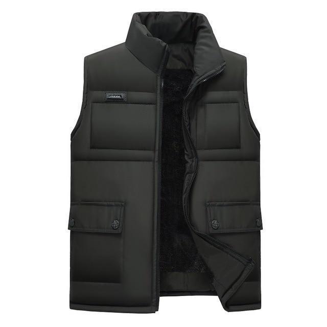 Mens Down Vests Winter Jackets Waistcoat Men Sleeveless Solid Zipper Coat Overcoat keep Warm Plus Size 4xl