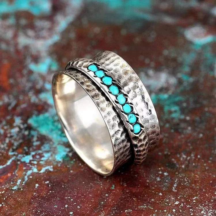 New Decompression Rotating Turquoise Ring VangoghDress