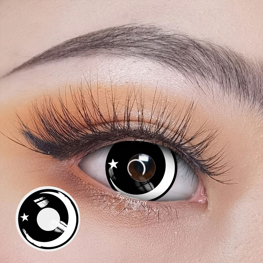 Freshlady Moon Star White Crazy Contact Lenses