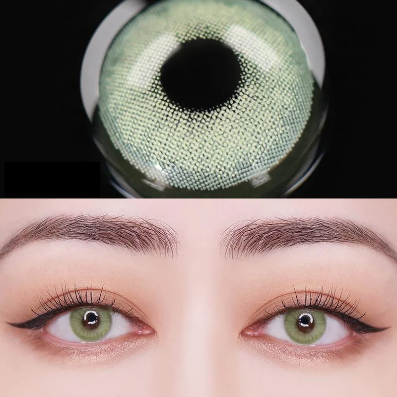 Natural green (12 months) contact lenses
