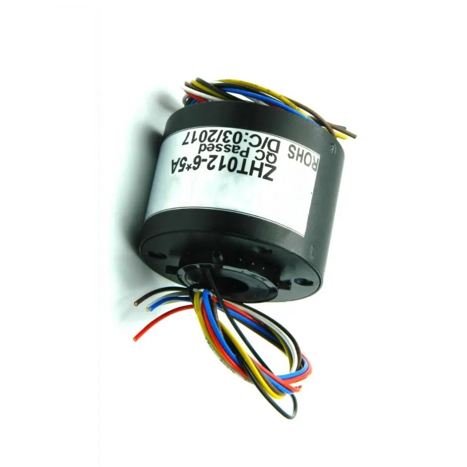 6Channel 5A Hole Diameter 12mm Through Hole Slip Ring Electric Swivel Slip Ring Power Signal Electrical Collector Ring